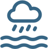 blue water and rain cloud icon