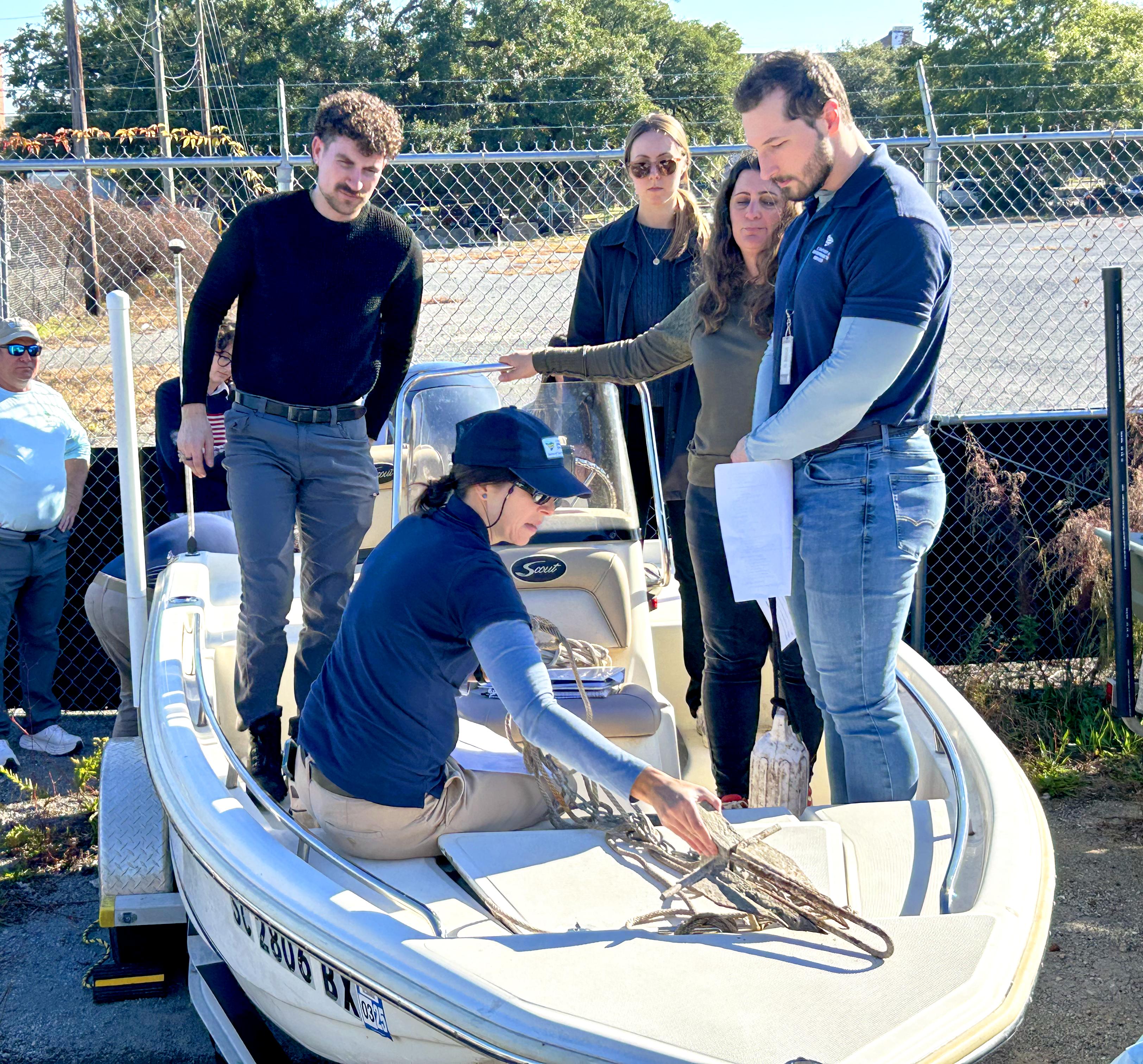 A photo of Coastal Services staff leading a training program for SCDS BCM staff.