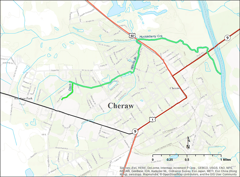Cheraw Map