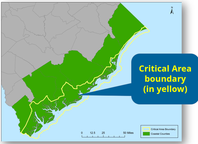 Critical area boundary
