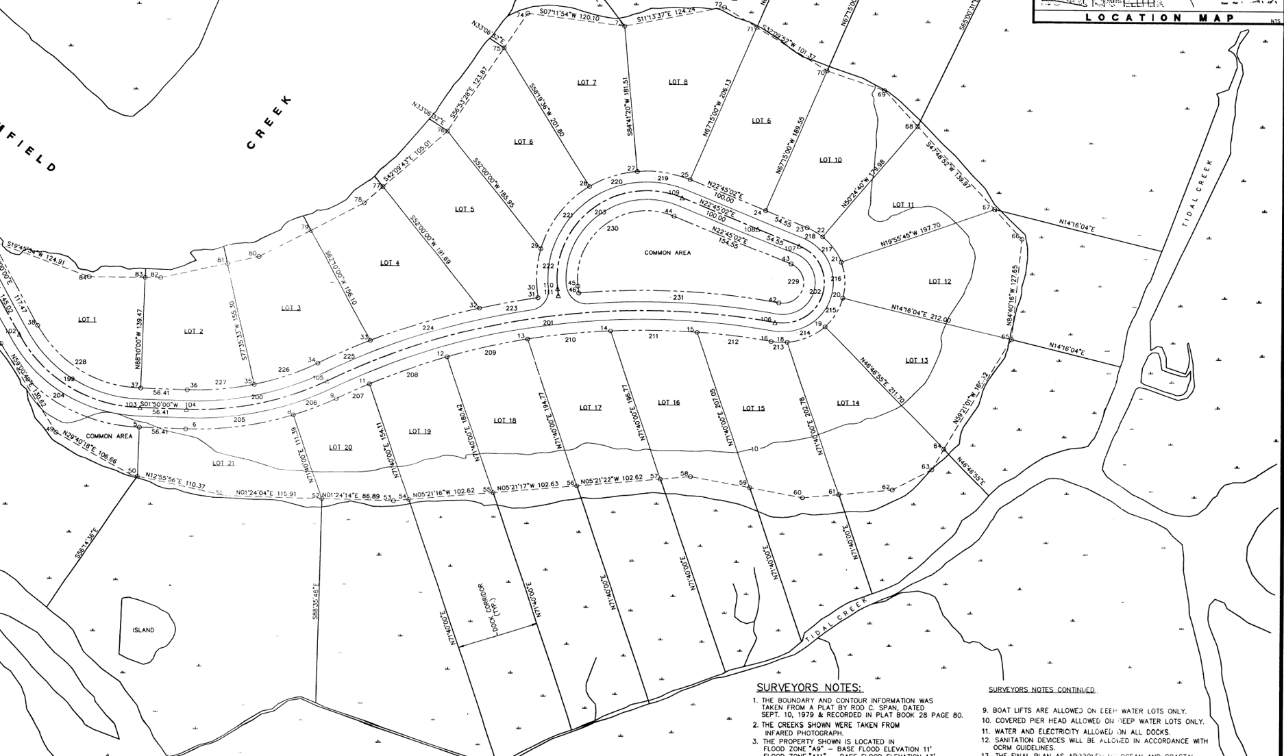 A photo of a sample dock master plan document