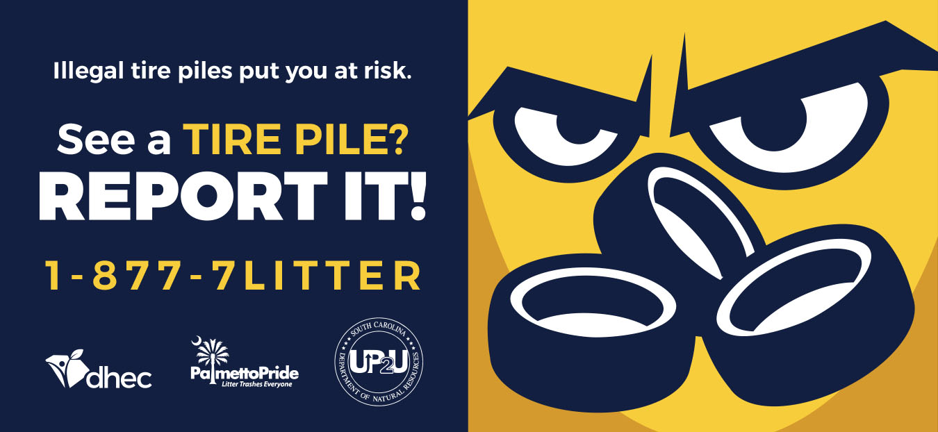 See a tire pile? Report it! 1-877-7LITTER
