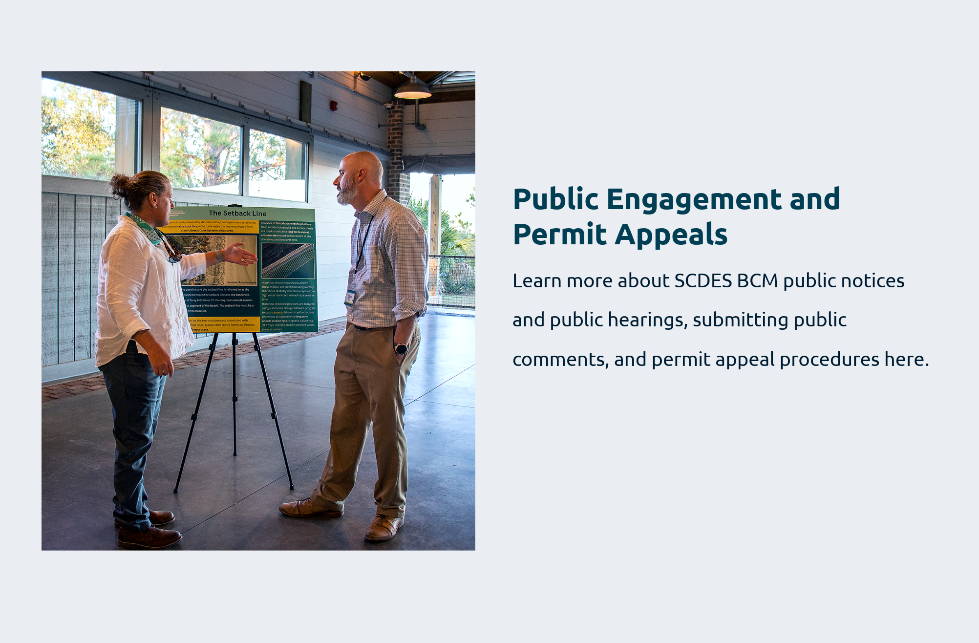 Click here to learn about SCDES BCM public engagement and permit appeals