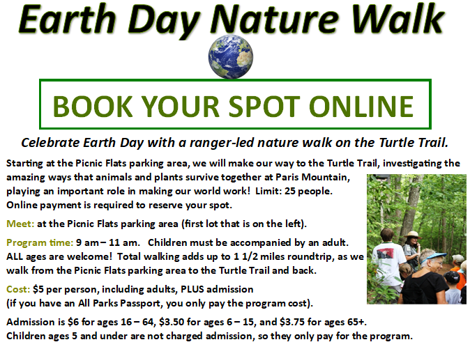 earth day nature walk registration