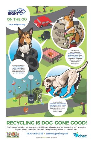 Recycling is Dog-Gone Good at Home poster graphic