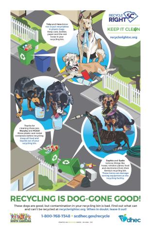 Recycling is Dog-Gone Good - Keep It Clean poster graphic