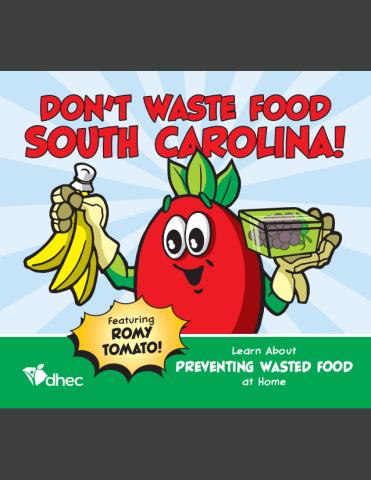 Don't waste food South Carolina poster graphic