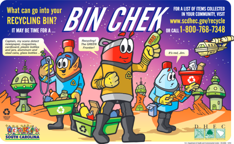 Bin Chek poster graphic