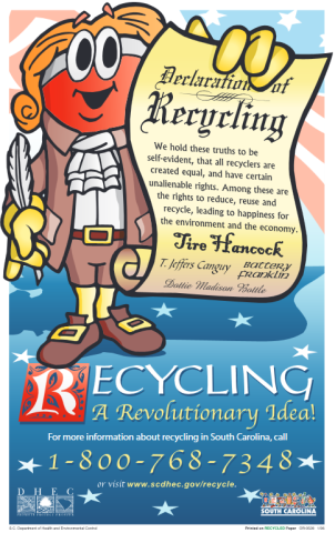 Recycling: a Revolutionary Idea poster graphic