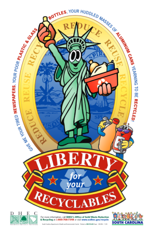 Liberty for Your Recyclables poster graphic