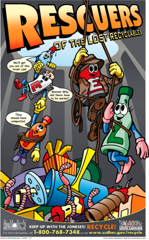 Rescuers of the Lost Recyclables poster graphic