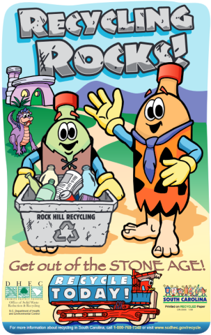 Recycling ROCKS! poster graphic