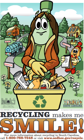 Recycling Makes Me Smile poster graphic
