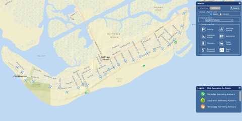 Screenshot of Beach Guide Web App