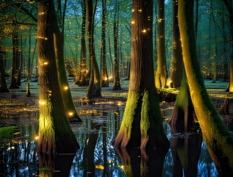 fireflies at the congree river