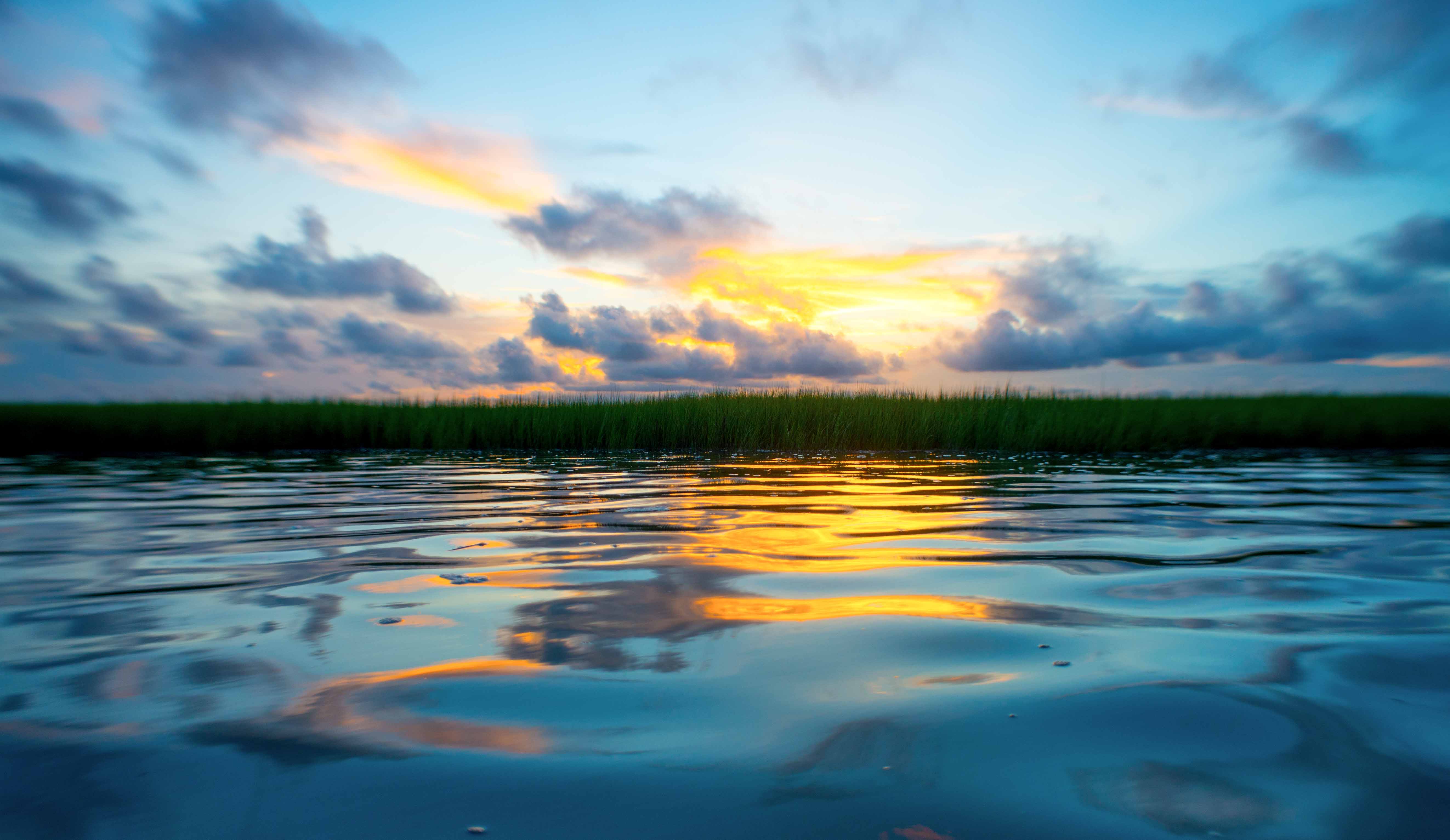sunset over the ocean