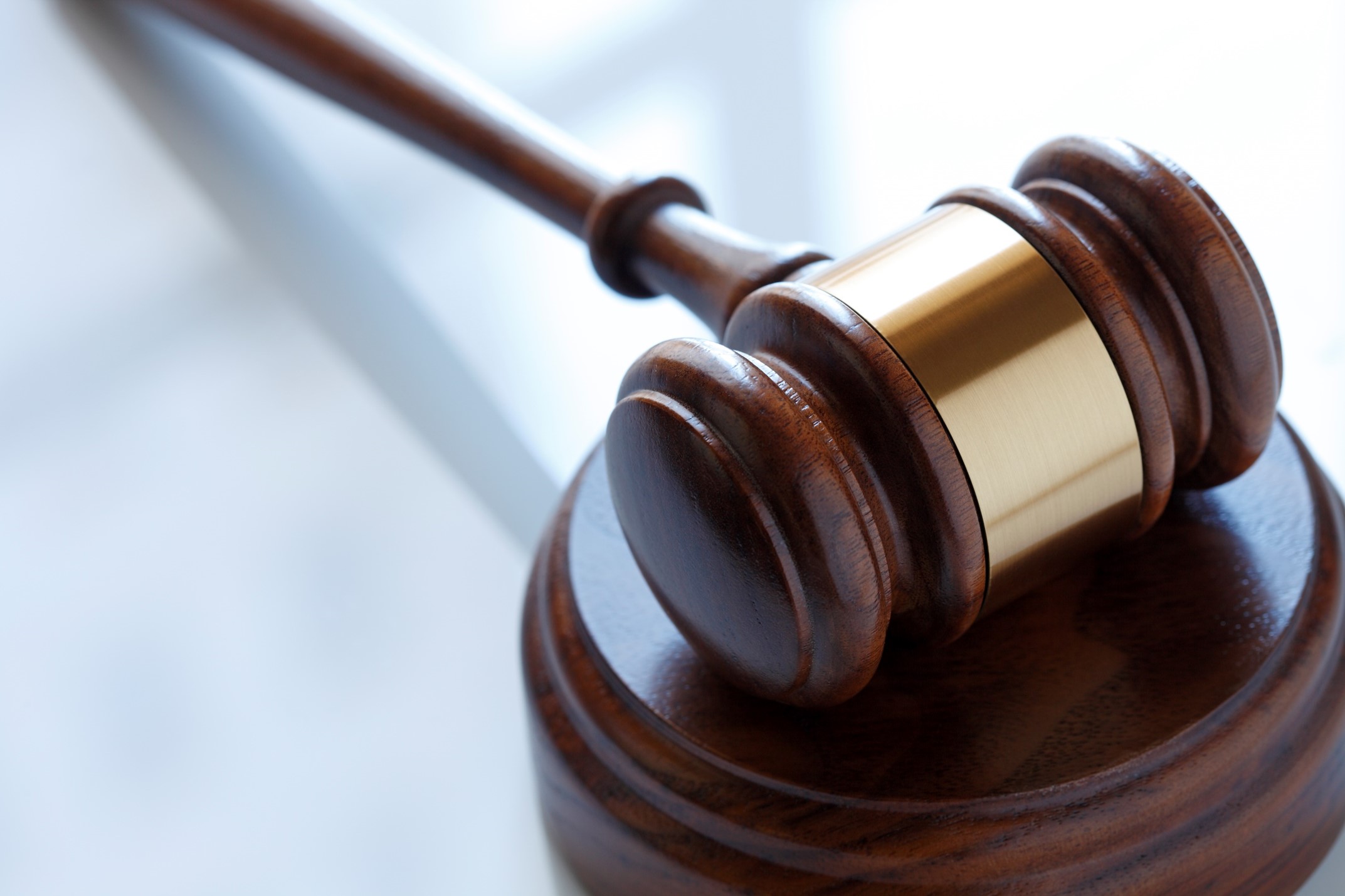 gavel on desk